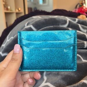 Shiny Blue Card Holder